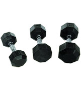 Perform Better Rubber Encased Hex Dumbbells